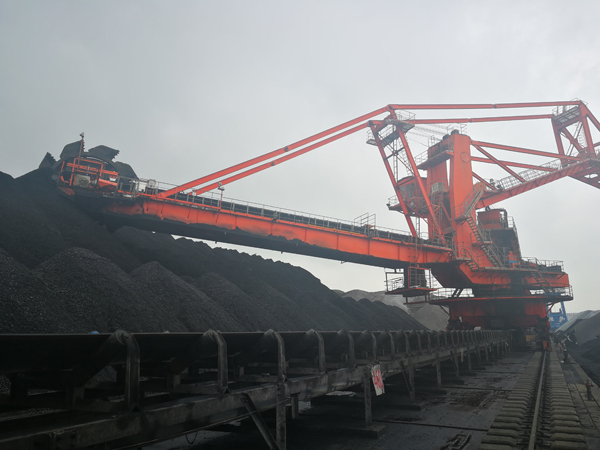 准格尔煤炭在东莞海昌码头堆放在703堆位